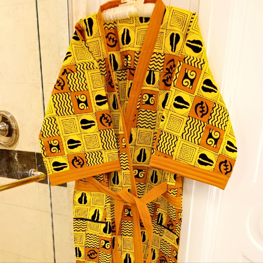 Bathrobe Yellow and Orange Patterned
